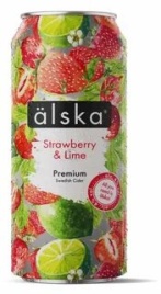 Альска Клубника и Лайм 0,44 л. ЖБ/24 4%