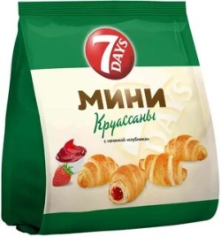 Круассан "7-Дней" 123 гр. Клубника упак (18 шт.)