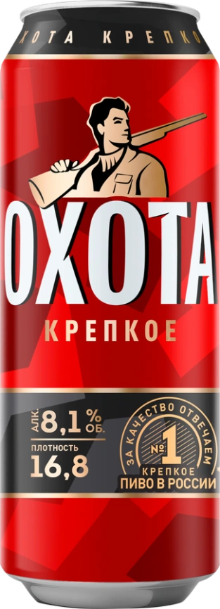 Охота крепкое 0,43 л. (24 шт.) ж\б фото 1