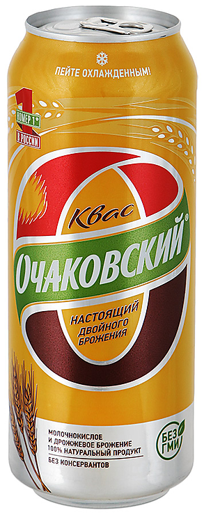 Квас "Очаковский" 0,5 л. (24 шт.) ж\б фото 2