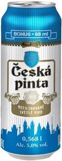 Чешска Пинта Нефильтр. 0,568 л. ЖБ/24 5% фото 1