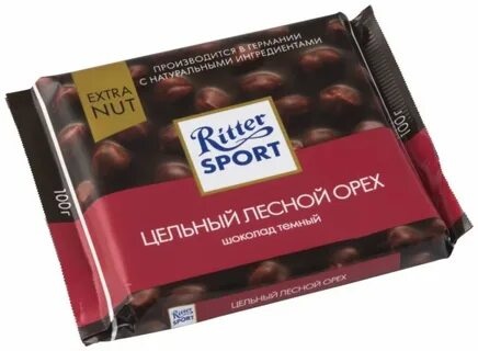 Ритер Спорт Темный  цельный орех фото 1